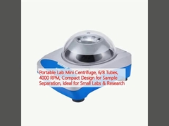 Μίνι κεντρίφωση, 6/8 σωλήνες, 4000 στροφές ανά λεπτό, συμπαγής σχεδίαση για διαχωρισμό δειγμάτων, ιδανική για μικρά εργαστήρια και έρευνα