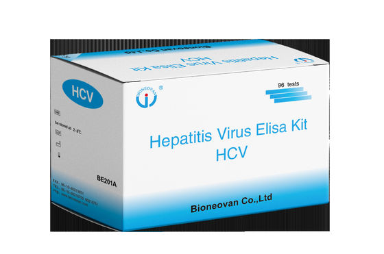 Κιτ Δοκιμής Elisa Anti-HCV με Υψηλή Ειδικότητα για 96 Δοκιμές και Χρόνο Δοκιμασίας 1,5-3 Ώρες