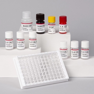 IL-6 Interleukin 6 Elisa Test Kit με 2-3 ώρες χρόνου εξέτασης Biovantion Σόρος / πλάσμα 18 μήνες Χρονοδιάστημα ζωής