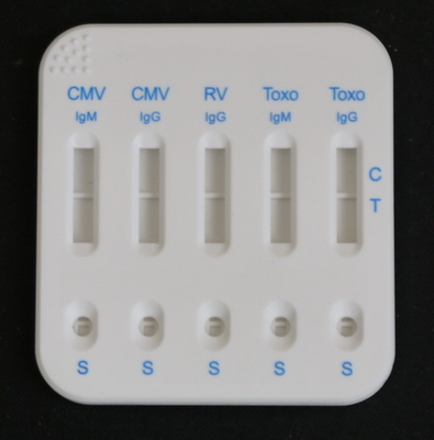 CMV IgM/IgG RV IgG TOXO IgG/IgM συνδυασμένη κασέτα ευαισθησία κολλοειδές χρυσό τεστ ούρων
