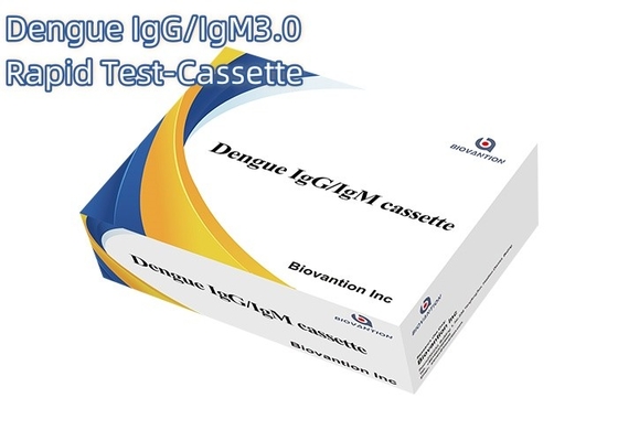Σταθερό στο ράφι ντεγγού Ns1 Ag Cassette Rapid Colloidal Gold Test για αποτελέσματα δείγματος WB/S/P
