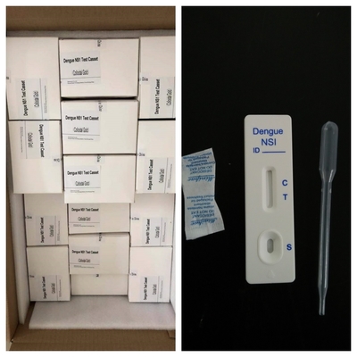 Σταθερό στο ράφι ντεγγού Ns1 Ag Cassette Rapid Colloidal Gold Test για αποτελέσματα δείγματος WB/S/P