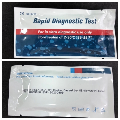 Σταθερό στο ράφι ντεγγού Ns1 Ag Cassette Rapid Colloidal Gold Test για αποτελέσματα δείγματος WB/S/P