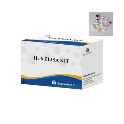 IL 6 Ελέγχου ELISA 1 ώρα χρόνος δοκιμής 96 δοκιμές Ελέγχου ELISA για χρήση στο εργαστήριο IVD