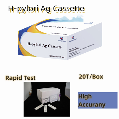 Hpylori Ag Ανθρώπινο διαγνωστικό αντιδραστήρα Δυναμική ταχεία δοκιμή Κασέτα / ταινία για δείγμα WB/S/P