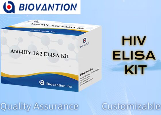 Biovantion 4th Generation HIV Ab Ag ELISA Kit with High Sensitivity and 96 Tests for Early Detection