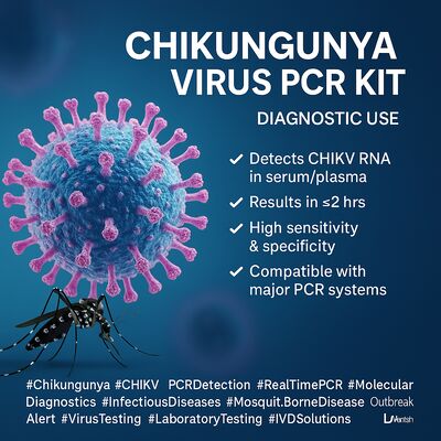 Κίτ δοκιμής ιού Chikungunya PCR Χρησιμοποιήστε εγχειρίδιο πλαστικής θήκης 24 μηνών Σταθερότητα